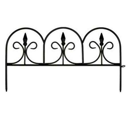 EMSCO GROUP Resin Victorian Fleur De Lis Garden Fence- 18 ft. 2083HD